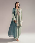 Green Cambric Boxy Suit - View 4