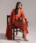 Orange Cambric A-Line Suit - View 3