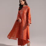 Orange Cambric A-Line Suit - View 1