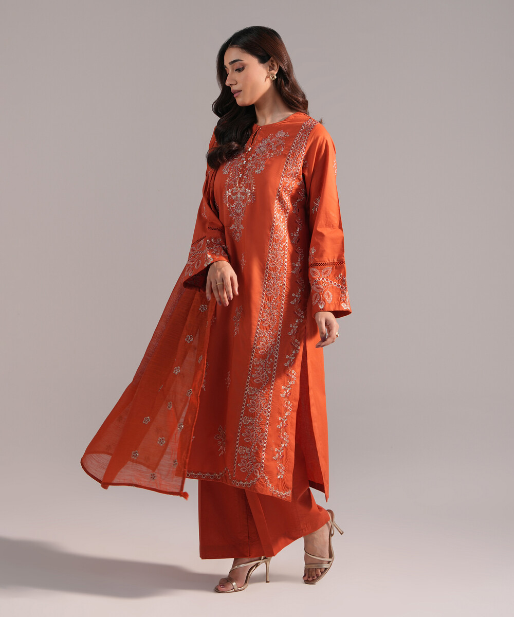 Orange Cambric A-Line Suit - View 1 Orange Cambric A-Line Suit - View 1