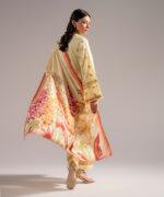 Pale Yellow Slub Lawn A-Line Suit - View 2