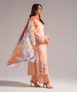 Pink Slub Lawn A-Line Suit - View 5