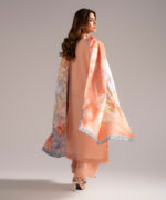 Pink Slub Lawn A-Line Suit - View 3