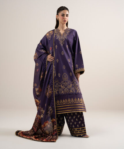 Unstitched 3-Piece Ensemble - View 2