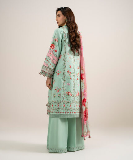 Sea Green Lawn Unstitched Ensemble - View 2