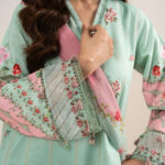 Sea Green Lawn Unstitched Ensemble - View 1