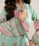Sea Green Lawn Unstitched Ensemble - View 1