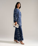 Dark Blue Drop Shoulder Shirt Suit - View 5