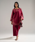 Plum Boxy Shirt Suit - View 3