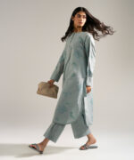 Blue Drop Shoulder Shirt Suit - View 4