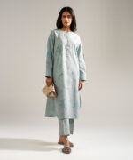 Blue Drop Shoulder Shirt Suit - View 1