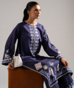 Blue Dobby Straight Suit - View 3
