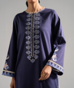 Blue Dobby Straight Suit - View 4