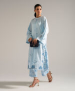 Blue Dobby Straight Suit - View 5