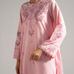 Pink Dobby A-Line Suit - View 1