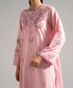 Pink Dobby A-Line Suit - View 1