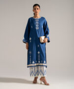Blue Dobby A-Line Suit - View 4