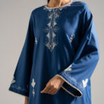 Blue Dobby A-Line Suit - View 1