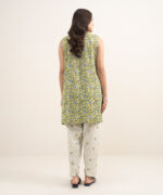 Lime Green Dobby Straight Suit - View 4