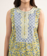 Lime Green Dobby Straight Suit - View 5