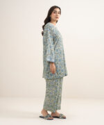 Green Dobby Straight Suit - View 5