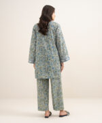 Green Dobby Straight Suit - View 2