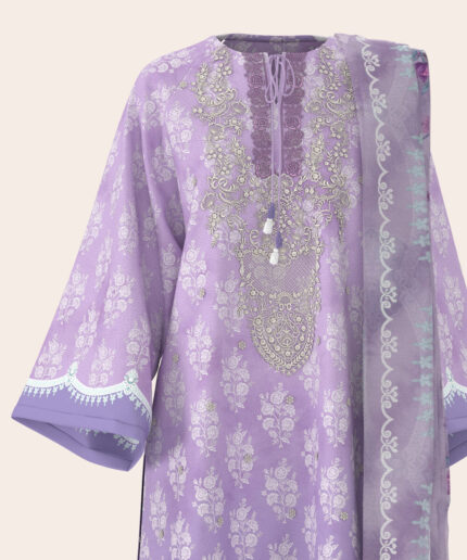 Unstitched 3-Piece Ensemble - View 2