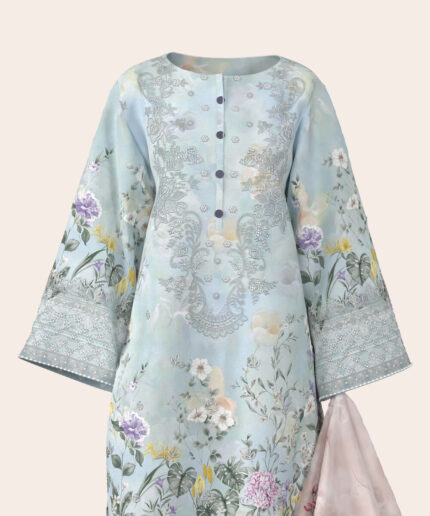Unstitched 3-Piece Ensemble - View 2