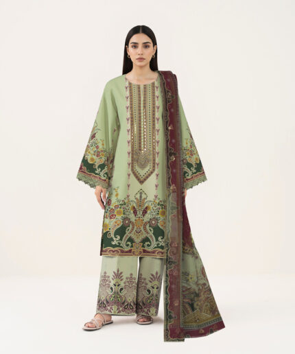 Unstitched 3-Piece Ensemble - View 2