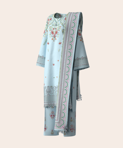 Unstitched 3-Piece Ensemble - View 2