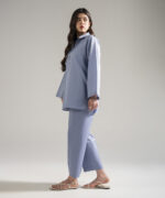 Dyed Steel Blue Cotton Linen Straight Suit - View 5