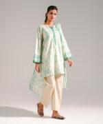 Cream Cotton Viscose Straight Shirt Suit - View 2