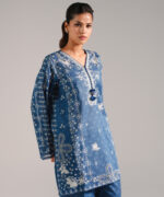 Dark Blue Lawn Shirt Suit - View 4