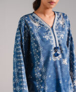 Dark Blue Lawn Shirt Suit - View 1