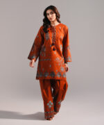 Rust Lawn Straight Suit - View 5