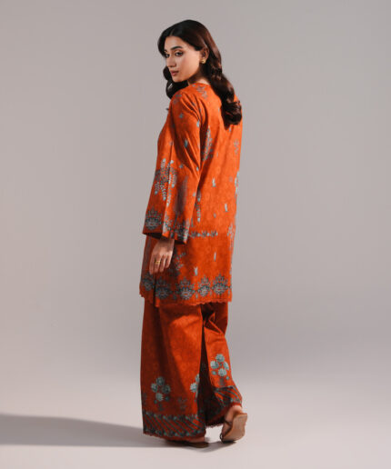 Rust Lawn Straight Suit - View 1