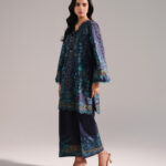 Dark Blue Lawn Shirt Suit - View 1