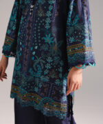 Dark Blue Lawn Shirt Suit - View 5