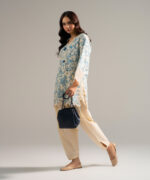 Slub Lawn Straight Suit - View 4