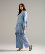 Slub Lawn Straight Suit - View 2