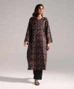 Black Cotton Viscose Shirt Suit - View 3