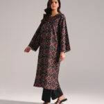 Black Cotton Viscose Shirt Suit - View 1