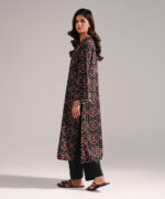 Black Cotton Viscose Shirt Suit - View 2