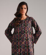 Black Cotton Viscose Shirt Suit - View 4
