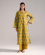 Green Cotton Viscose Shirt Suit - View 3