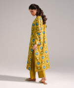 Green Cotton Viscose Shirt Suit - View 2