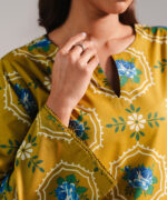 Green Cotton Viscose Shirt Suit - View 1