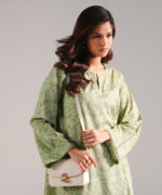 Green Cotton Viscose Shirt Suit - View 3