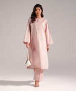 Pink Cotton Viscose Shirt Suit - View 4