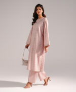Pink Cotton Viscose Shirt Suit - View 1
